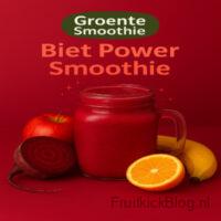 Krachtige Biet Power Smoothie met rode biet, appel en wortel, vol antioxidanten