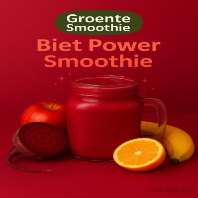 Krachtige Biet Power Smoothie met rode biet, appel en wortel, vol antioxidanten