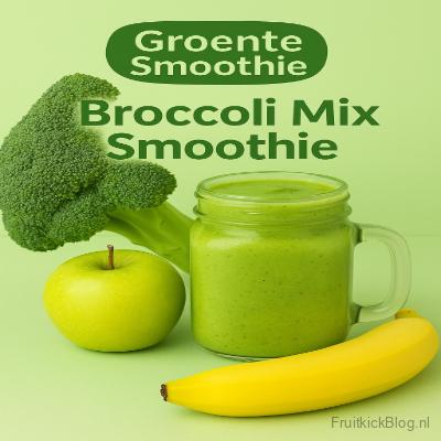 Groene Broccoli Mix Smoothie met broccoli, banaan en appel voor een frisse smaak
