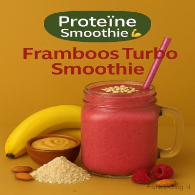 Proteïne smoothie Framboos Turbo met frambozen, yoghurt en proteïneboost