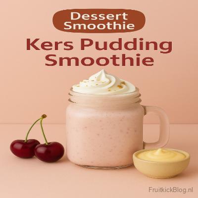 Dessert smoothie Kers Pudding met kersen, romige yoghurt en een vleugje vanille