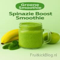 Energieke Spinazie Boost Smoothie met spinazie, banaan en appel, vol vitamines