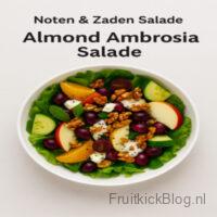 Almond Ambrosia salade met amandelen en fruit – gezonde noten en zaden salade