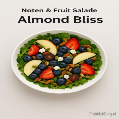 Almond Bliss salade met amandelen en tropisch fruit – voedzame noten en zaden salade.