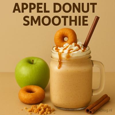 Appel Donut Smoothie – zoete dessert smoothie met appel en donut smaak