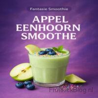 Appel Eenhoorn Smoothie met appel en fruit – kleurrijke fantasie smoothie.