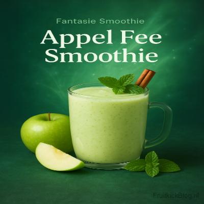 Appel Fee Smoothie met frisse appel – vrolijke en gezonde fantasie smoothie.