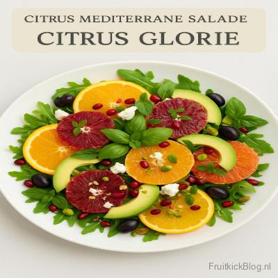 Citrus Glorie salade met sinaasappel en grapefruit – gezonde citrus mediterrane salade.