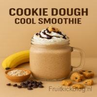 Cookie Dough Cool Smoothie – dessert smoothie met koekjesdeeg smaak en fruitige twist.