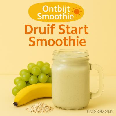 Krachtige smoothie met druiven, rijk aan natuurlijke suikers en energie
