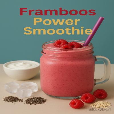 Framboos Power Smoothie – gezonde smoothie met frambozen en extra proteïne voor energie