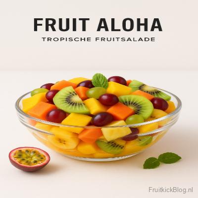 Fruit Aloha bowl met ananas, mango en tropisch fruit – verfrissend en gezond recept.