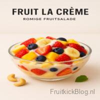 Fruit La Crème bowl met romige yoghurt en vers fruit – luxe fruitsalade recept.