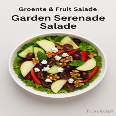 Garden Serenade salade met frisse groente en fruitmix – gezonde salade.