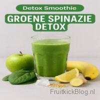 Groene Spinazie Detox Smoothie – gezonde groene smoothie met spinazie voor detox