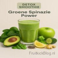 Groene Spinazie Power Smoothie – voedzame groene smoothie met spinazie en fruit