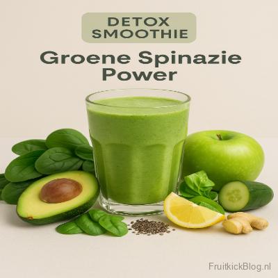 Groene Spinazie Power Smoothie – voedzame groene smoothie met spinazie en fruit