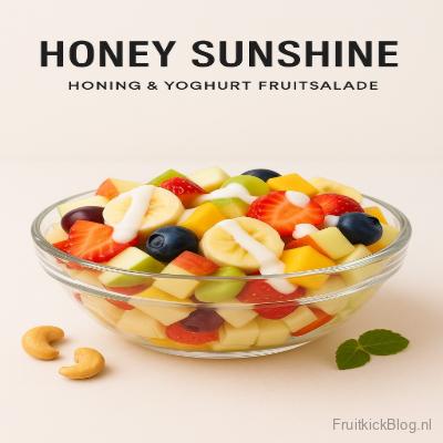 Honey Sunshine bowl met honing, yoghurt en vers fruit – frisse en gezonde salade