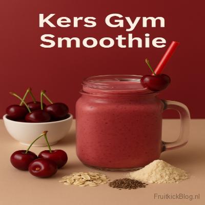 Kers Gym Smoothie – gezonde proteïne smoothie met kersen en yoghurt, ideaal voor sporters