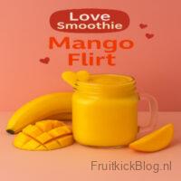 Love smoothie Mango Flirt met mango, perzik en een tropisch vleugje limoen.