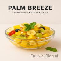 Tropische Palm Breeze bowl met vers fruit en exotische smaken – gezonde smoothie bowl