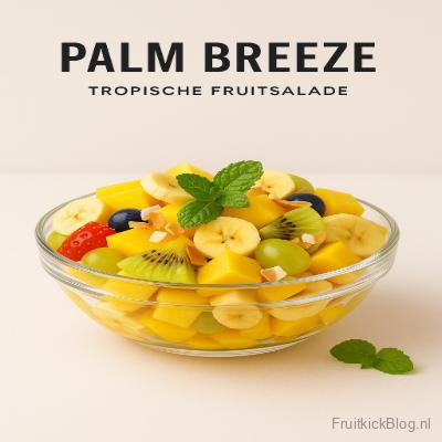 Tropische Palm Breeze bowl met vers fruit en exotische smaken – gezonde smoothie bowl