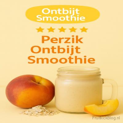 Smoothie met frisse perzik, ideaal voor een energieke start van de ochtend