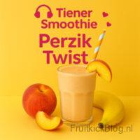 Tiener smoothie Perzik Twist met perzik, sinaasappel en een frisse kick.