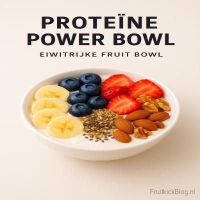 Eiwitrijke Protein Power Bowl met gezonde toppings – perfecte post-workout maaltijd.