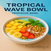 Tropical Wave bowl met exotisch fruit en kokos – gezonde tropische bowl.