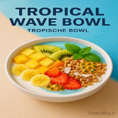 Tropical Wave bowl met exotisch fruit en kokos – gezonde tropische bowl.