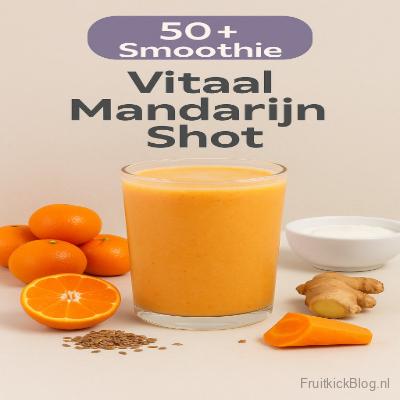 Vitale Mandarijn Shot Smoothie – frisse smoothie met mandarijn, ideaal voor 50+.