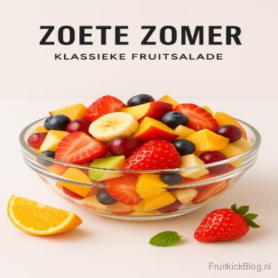 Zoete Zomer fruitsalade met vers seizoensfruit – gezonde klassieke salade