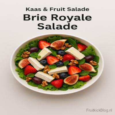 Brie Royale salade met brie en kleurrijk fruit โ royale kaas & fruit salade.