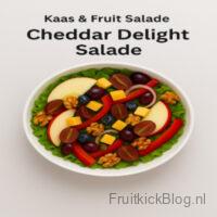 Cheddar Delight salade met cheddar en fruit β gezonde en hartige kaas & fruit salade