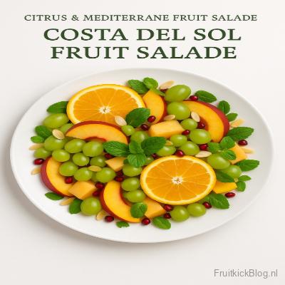 Costa del Sol salade met sinaasappel en citrus – zonnige mediterrane fruitsalade