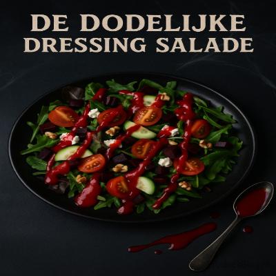 De Dodelijke Dressing Salade – spannende salade met felgekleurde dressing voor Halloween