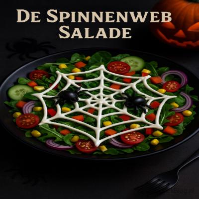 De Spinnenweb Salade – creatieve Halloween fruitsalade met spinnenweb thema