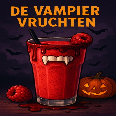 De Vampier Vruchten Smoothie – bloedrode smoothie met een mix van vruchten, perfect voor een griezelige Halloween