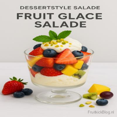 Fruit Glace salade met gekoeld fruit en romige saus – verfrissende dessertstyle salade