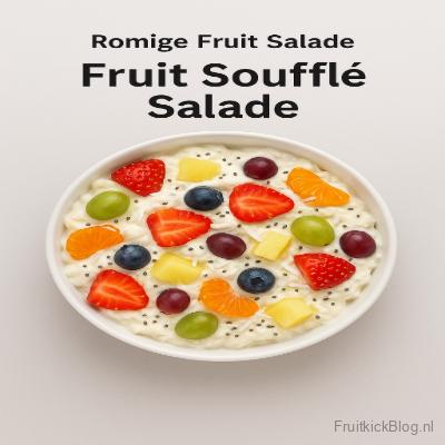Fruit Soufflé salade met romige saus en fruit – luchtige romige fruitsalade