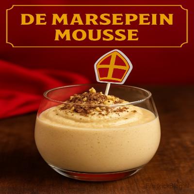 Een zachte, romige mousse met de authentieke smaak van amandel en een vleugje vanille. Dit dessert smaakt als een lepelbare versie van marsepein — luxe, luchtig en perfect voor pakjesavond!
