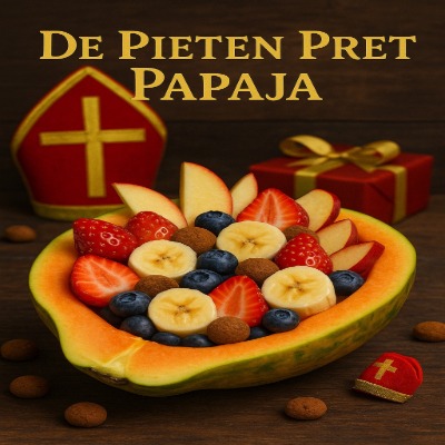 Een tropische fruit bowl met papaja, mango, banaan en een vleugje kokos — vrolijk, kleurrijk en heerlijk fris! Deze bowl brengt de zonnige energie van de Pieten rechtstreeks naar jouw tafel.