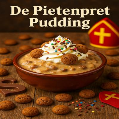 Een romige, feestelijke pudding met kruidnoten, kaneel en een vleugje karamel. Vrolijk, kleurrijk en precies zoals de Pieten het zouden maken!