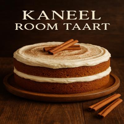 Korte beschrijving: Een zachte kaneelcake gevuld met romige vanille room en een vleugje karamel. Perfect voor koude dagen of als elegante dessert taart bij de koffie.