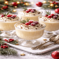 Deze Winterse Pudding is een romig en verwarmend kerst dessert dat perfect past bij koude winteravonden. De zachte, volle structuur in combinatie met kaneel, vanille en andere winterse kruiden zorgt voor een comfortabel en feestelijk nagerecht. Ideaal om vooraf te bereiden, zodat je tijdens het kerstdiner volop kunt genieten van je gezelschap.